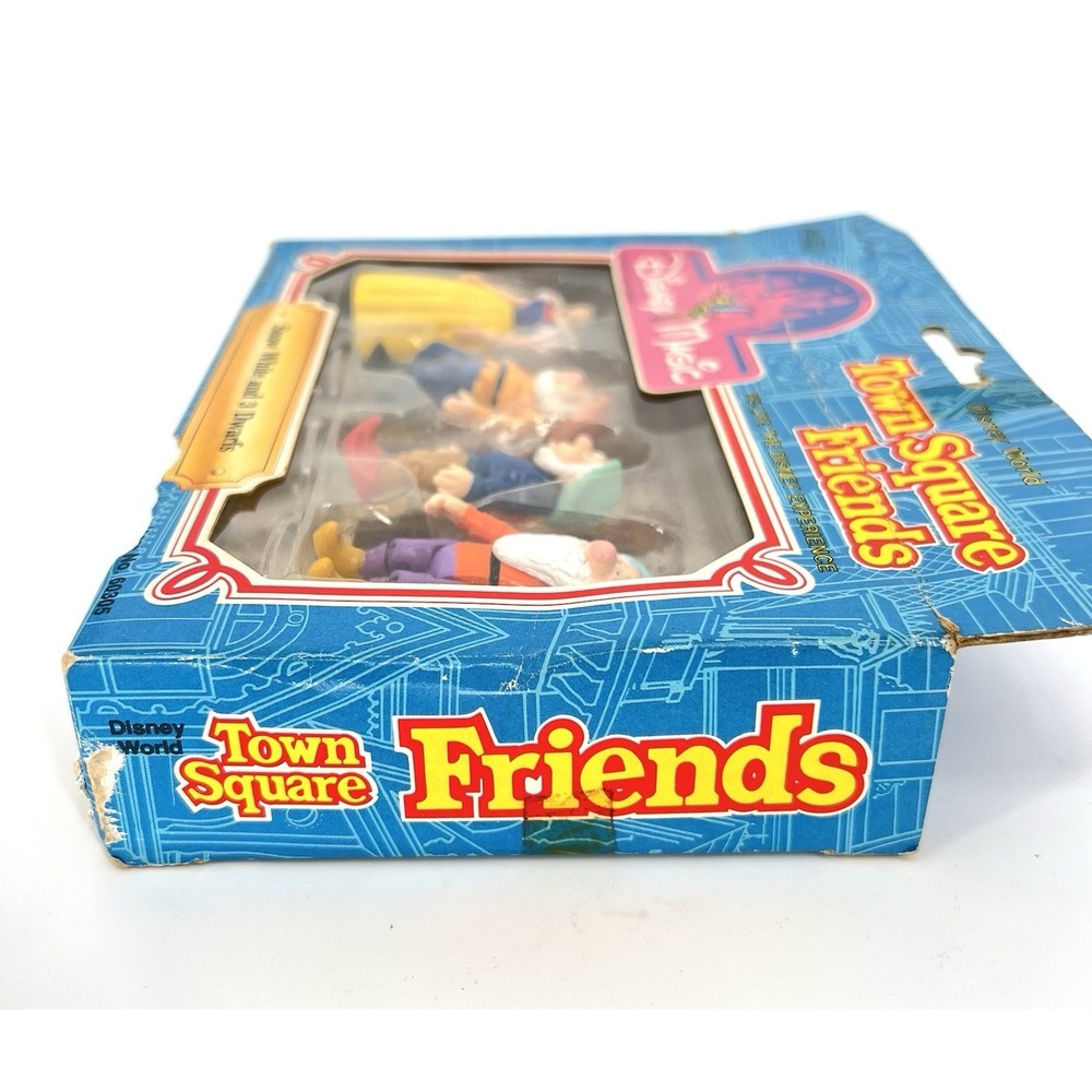 NEW 1988 Vintage Disney Magic Town Square Friends Snow White & 3 Dwarfs 60305 - Picture 4 of 8